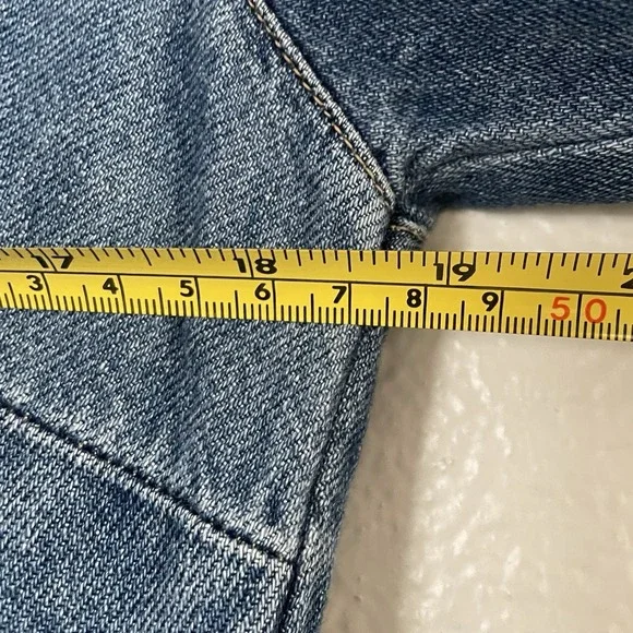 ZARA The Tilda Denim Blue Cotton Maxi Dress Raw Hem Long Sleeves Medium - Picture 4 of 8